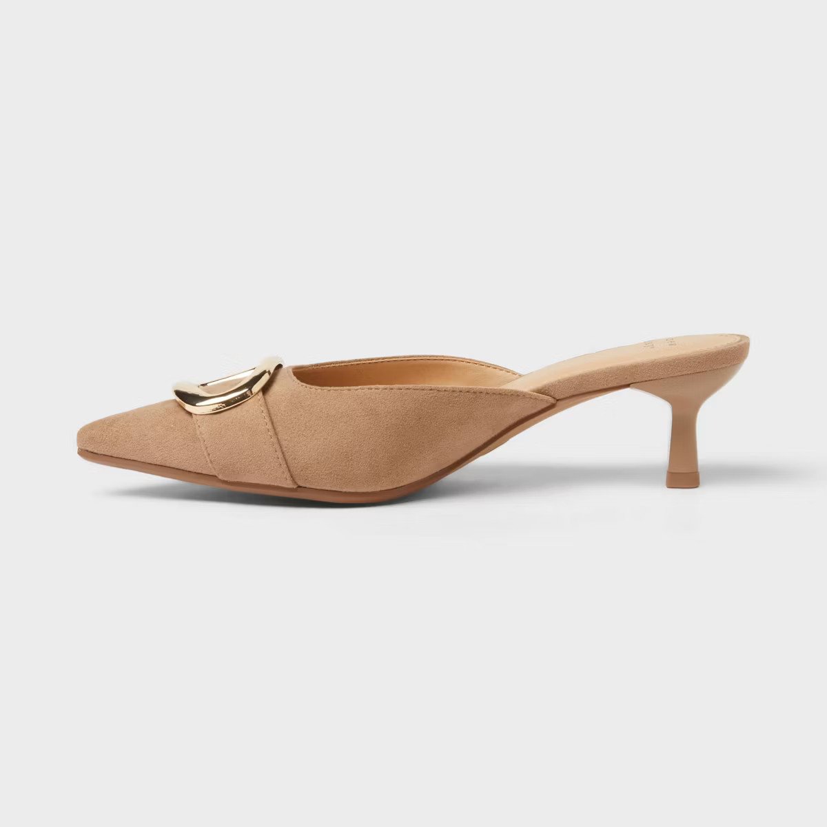 Women’s Larissa Pointed Toe Mule Heels – A New Day™ Beige | Target