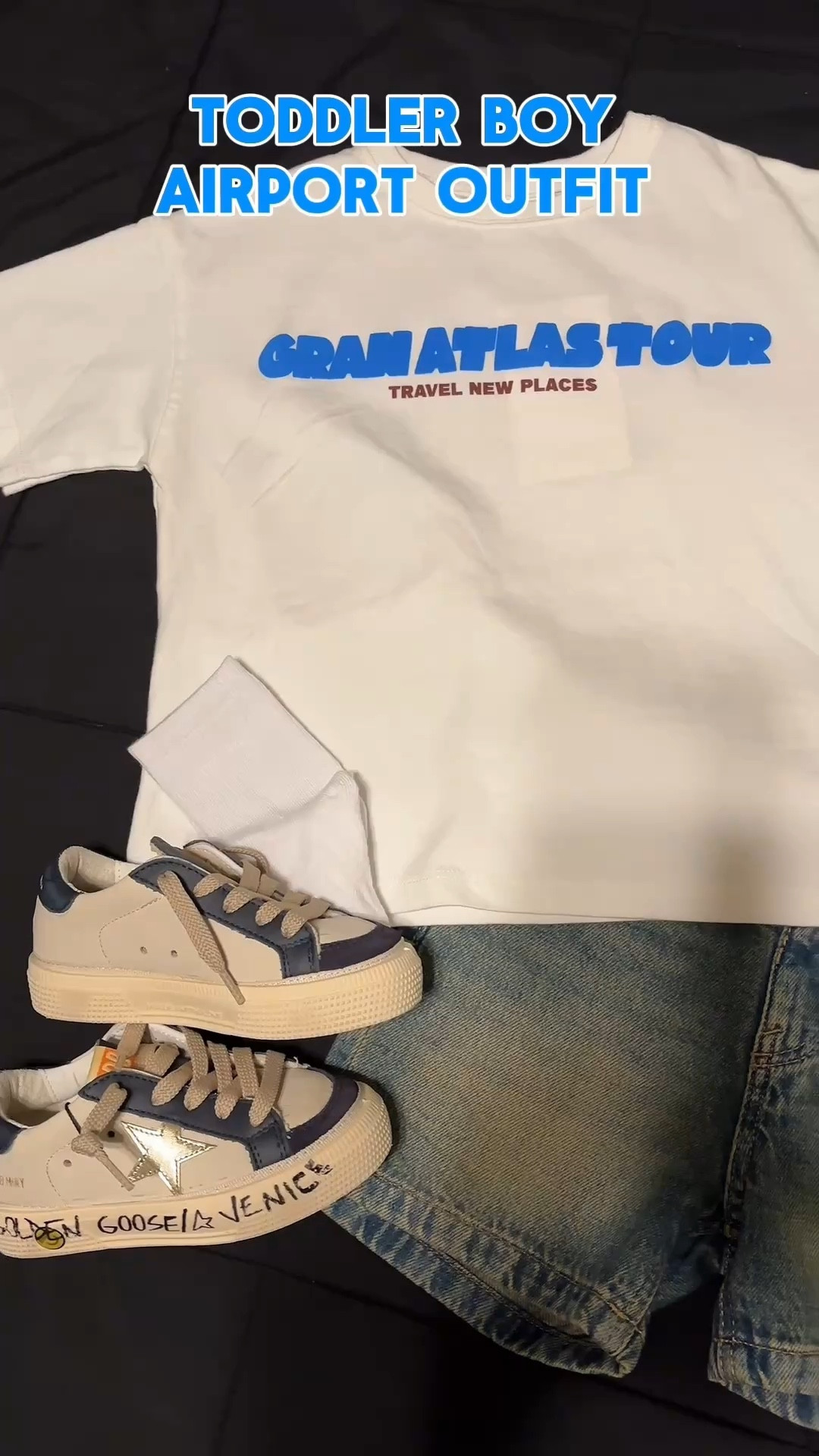 Perfect Toddler boy airport outfit. The outfit is Zara so unable to link, but the shoes are golden goose and linked! 

#LTKKids #LTKTravel #LTKootd