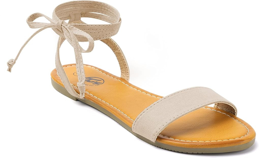 Trary Womens Sandals, Lace Up Sandals for Women, Open Toe Strappy Sandals for Women, Tie up Sanda... | Amazon (US)