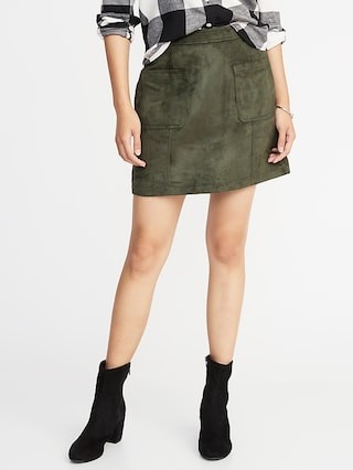 Faux-Suede Utility A-Line Mini for Women | Old Navy US