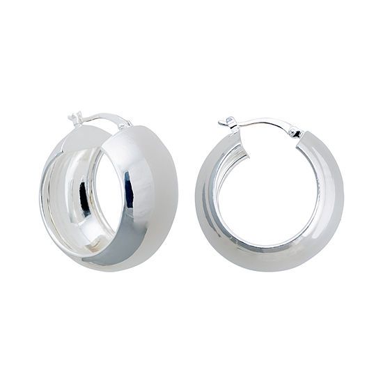 Sterling Silver Chubby Hoop Earrings | JCPenney