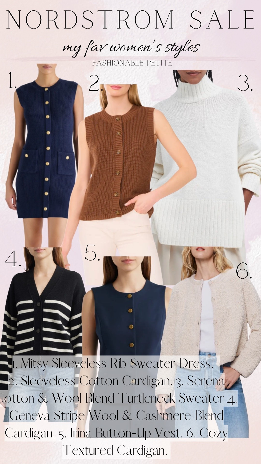 Nordstrom sale women’s favorites! I have this sleeveless sweater and tunic turtleneck saved as favorites! 

Nordstrom, fall outfits, sweaters, vests, button up dress, fall dresses 

#LTKSaleAlert