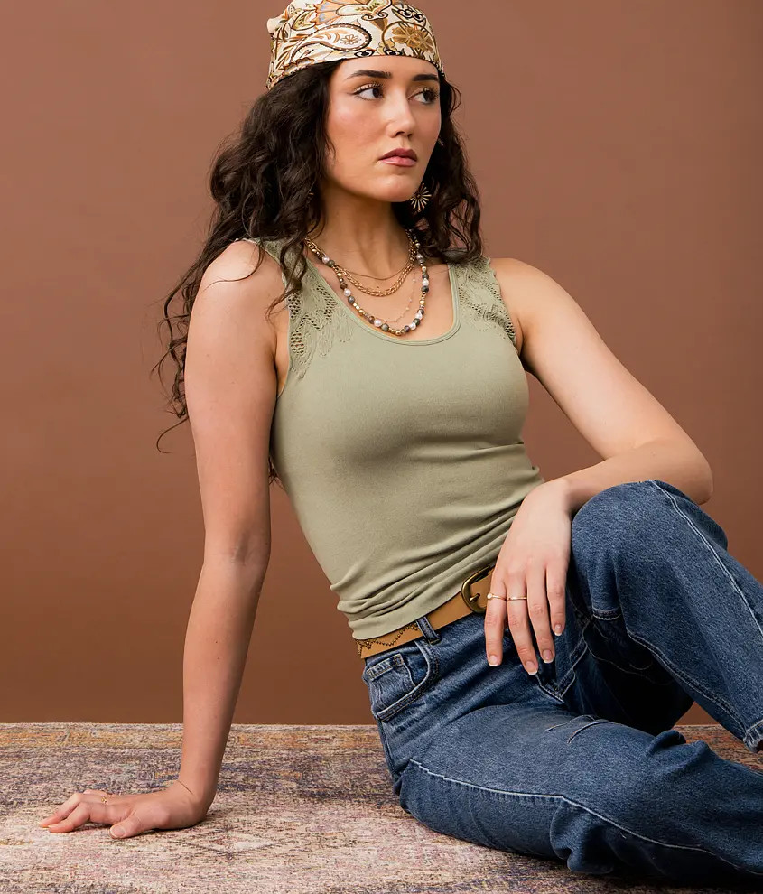 Laser Cut Two Way Tank Top | Buckle