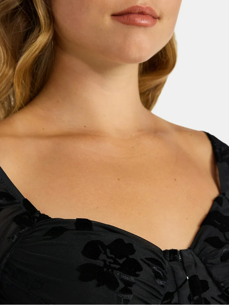 Madden NYC Women's Corset Top with Long Sleeves, Sizes XXS-XXL | Walmart (US)