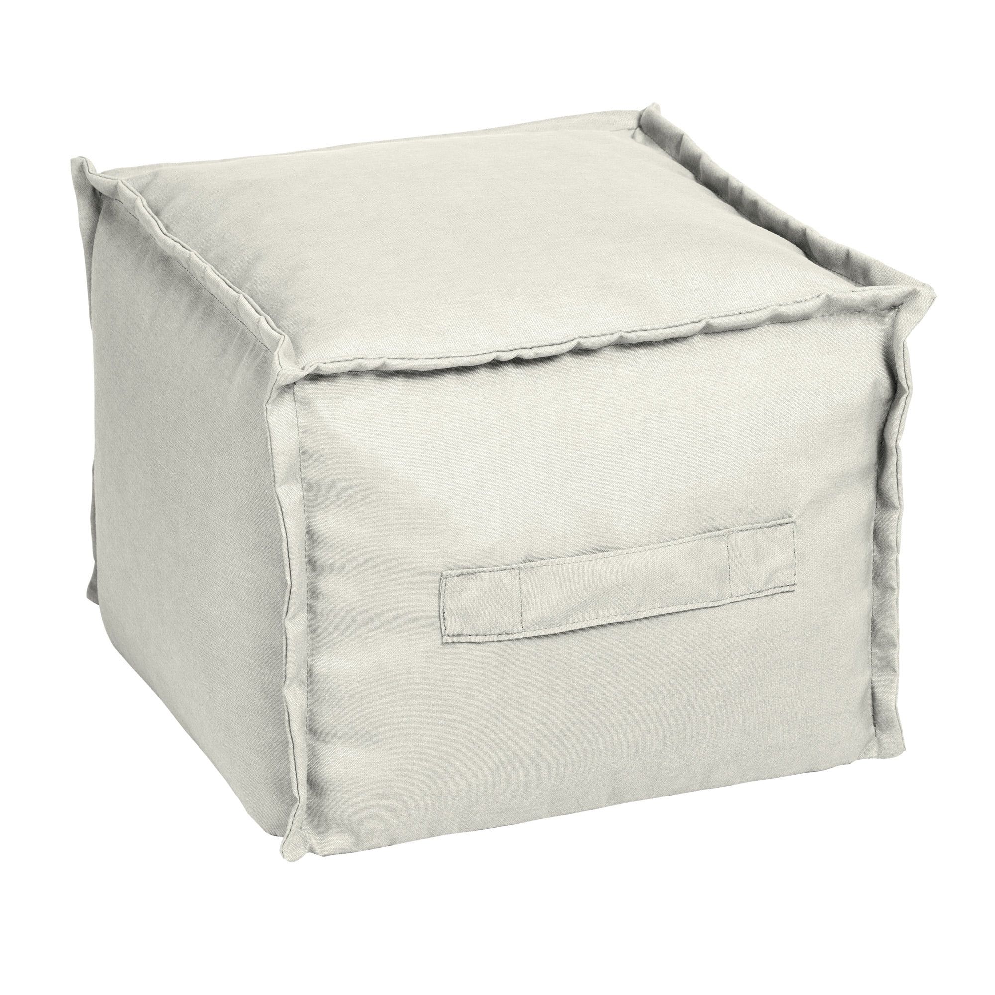 Better Homes & Gardens Beige 18 in.L x 18 in.W x 14 in.H Outdoor Pouf | Walmart (US)