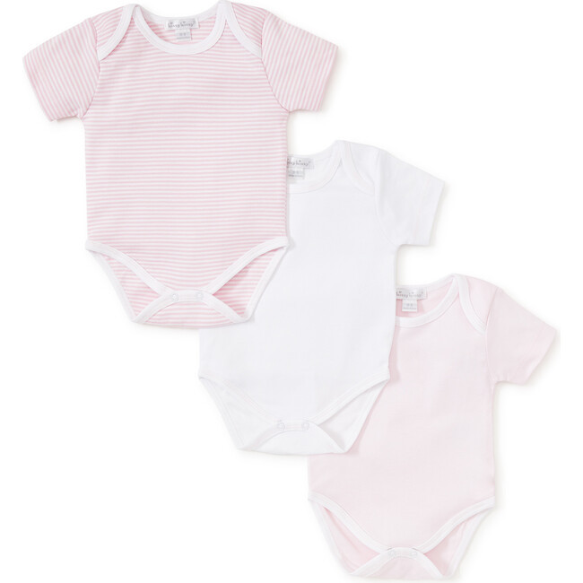3pc Striped Onesie Set, Pink | Maisonette
