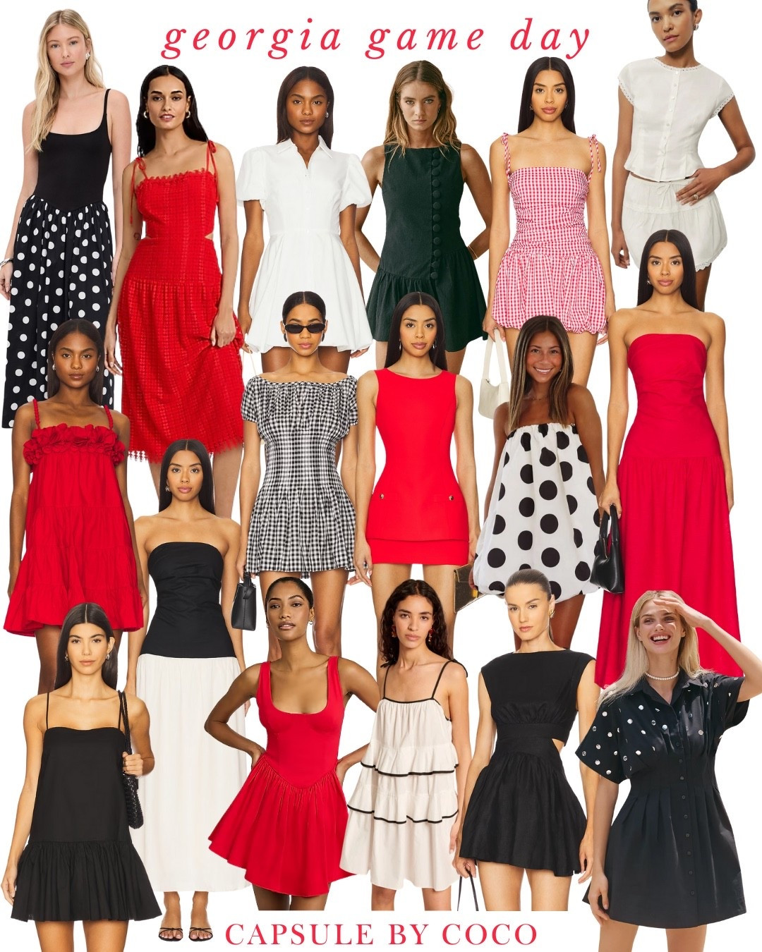 GEORGIA GAME DAY 🏈 

Georgia, UGA, University of Georgia, Athens Georgia, Go Dawgs, Georgia game day, Georgia gameday, Georgia game day outfit, Georgia gameday outfit, tailgating, college, fraternity, sorority, sorority outfit, sorority recruitment, sorority rush, SEC, football, tailgate, tailgating, Georgia outfit, Delta Gamma, DG, DeeGee, Kappa Kappa Gamma, KKG, Kappa Delta, KD, Tri Delta, DDD, Phi Mu, Chi Omega, Chi O, Alpha Chi Omega, Pi Beta Phi, Pi Phi, Alpha Delta Pi, ADPi, Alpha Phi, Sigma Kappa, Kappa Alpha Theta, Zeta Tau Alpha, Gamma Phi Beta, mini dress, mini dresses, red dress, red mini dress, black dress, black mini dress, white dress, white mini dress, mini dress, Capsule By CoCo

#LTKSeasonal #LTKU #LTKStyleTip