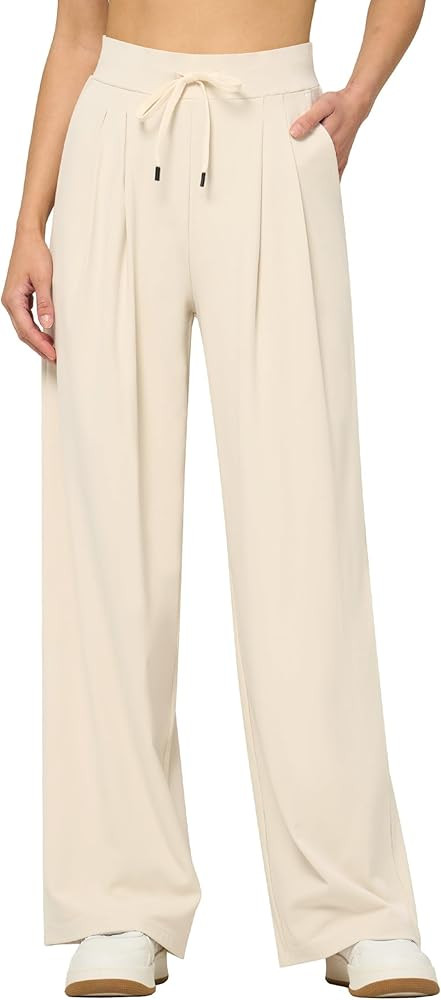 Willit Women's Dress Pants Wide Leg Stretch Work Pants Business Casual Pull On Slacks with Pocket... | Amazon (US)