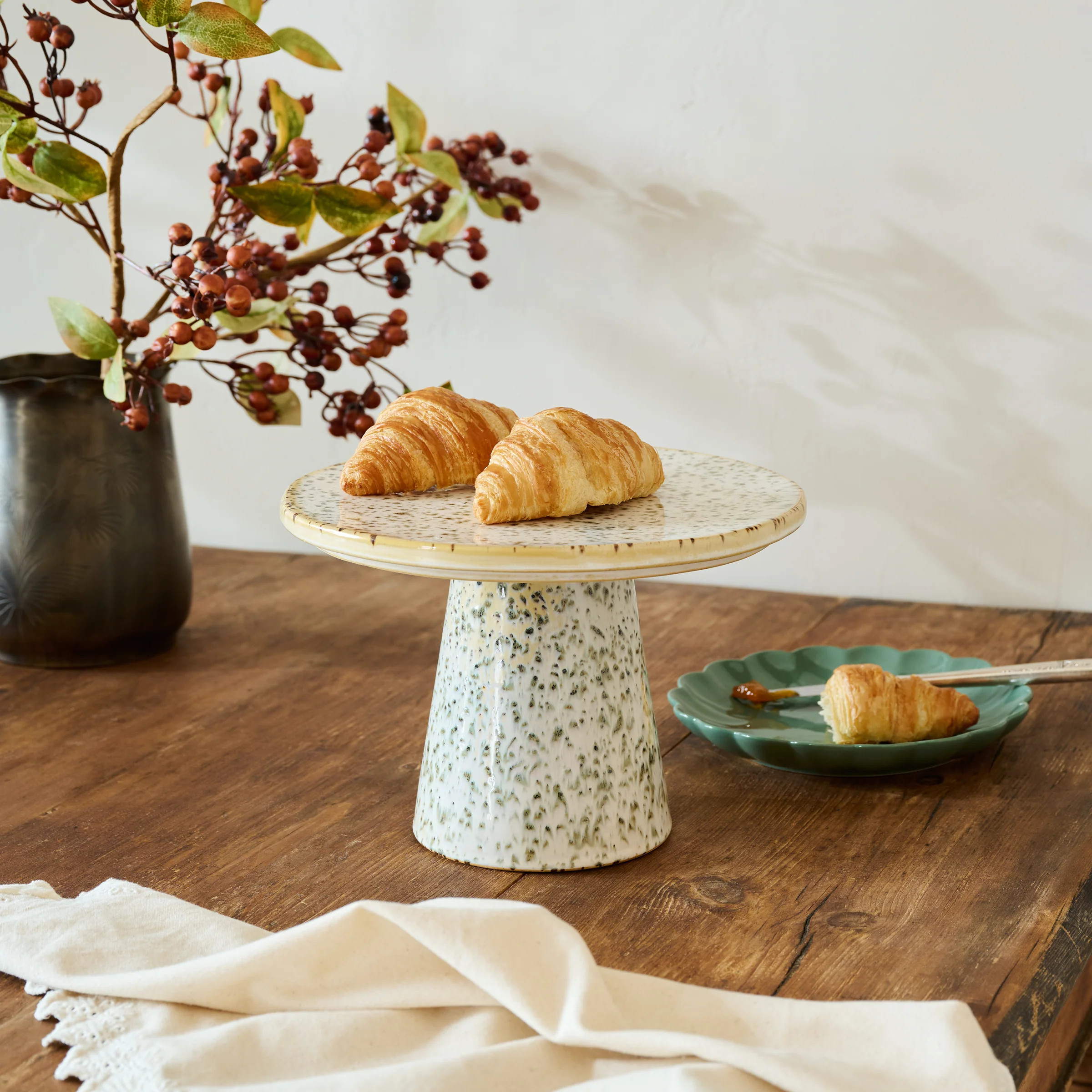 Forest Green Speckled Cake Stand | Magnolia