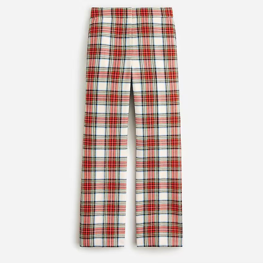 Willa cropped flare pant in Snowy Stewart tartan wool | J.Crew US