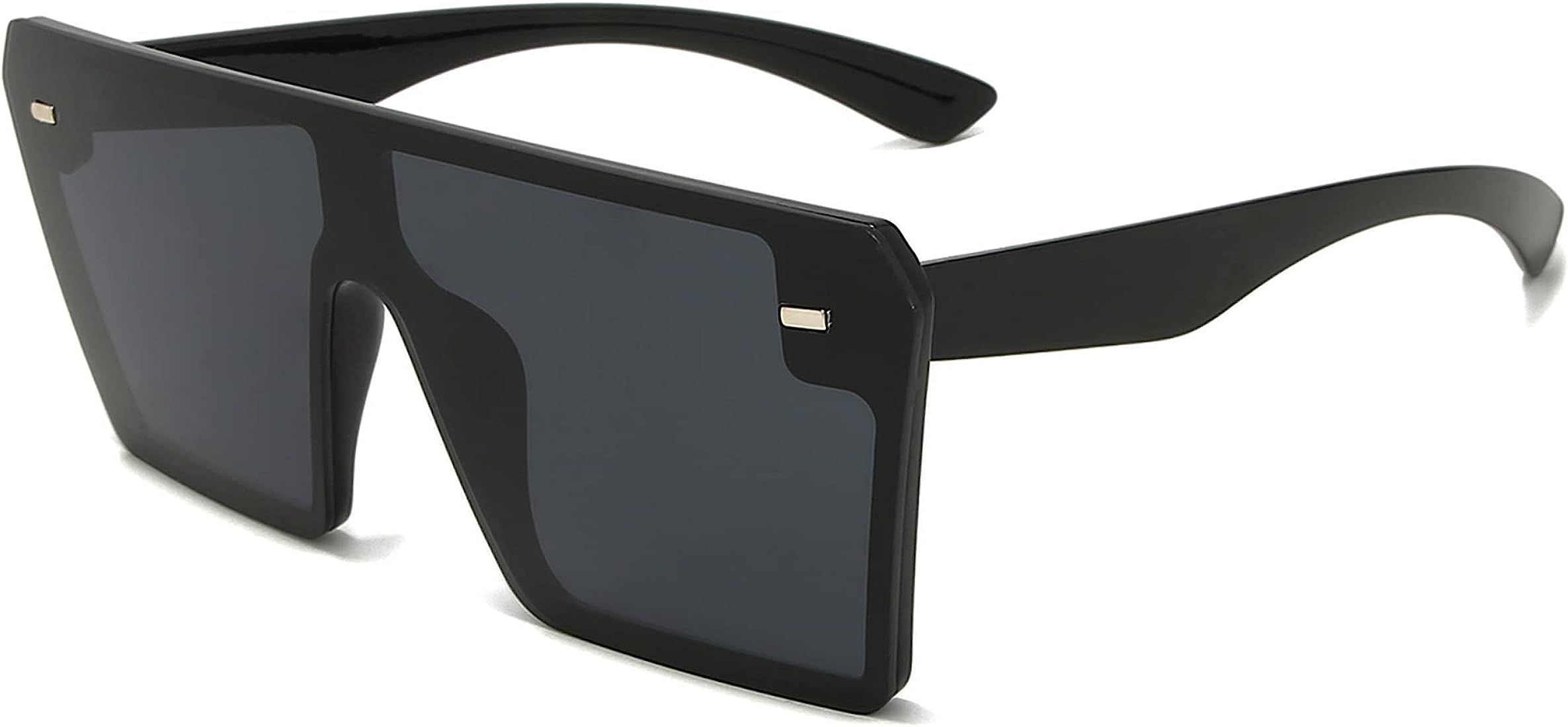 VANLINKER Big Flat Top Oversized Shield Sunglasses for Women Men Square Rimless Fashion Shades VL... | Amazon (US)