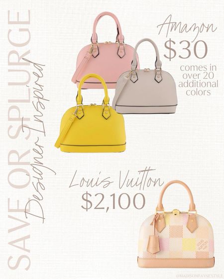 AMAZON HANDBAG 👜 LOUIS VUITTON LOOK FOR LESS 🤑 the Amazon handbag has the same shape and style, comes in over 20 additional colors perfect for Spring and is only $30! The new Louis Vuitton handbag is $2,100! 

Amazon Handbag, Amazon, Amazon Bag, Louis Vuitton, Look For Less, Louis Vuitton Handbag, Amazon Style, Amazon Fashion, Amazon Finds, Madison Payne

#LTKstyletip #LTKSeasonal #LTKitbag