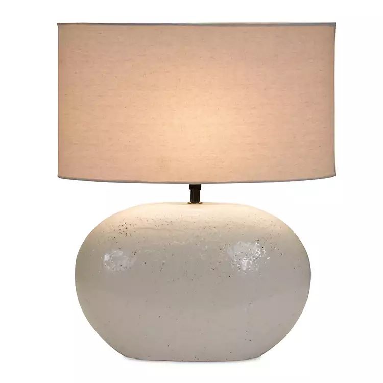 Beige Terracotta Oval Base Table Lamp | Kirkland's Home