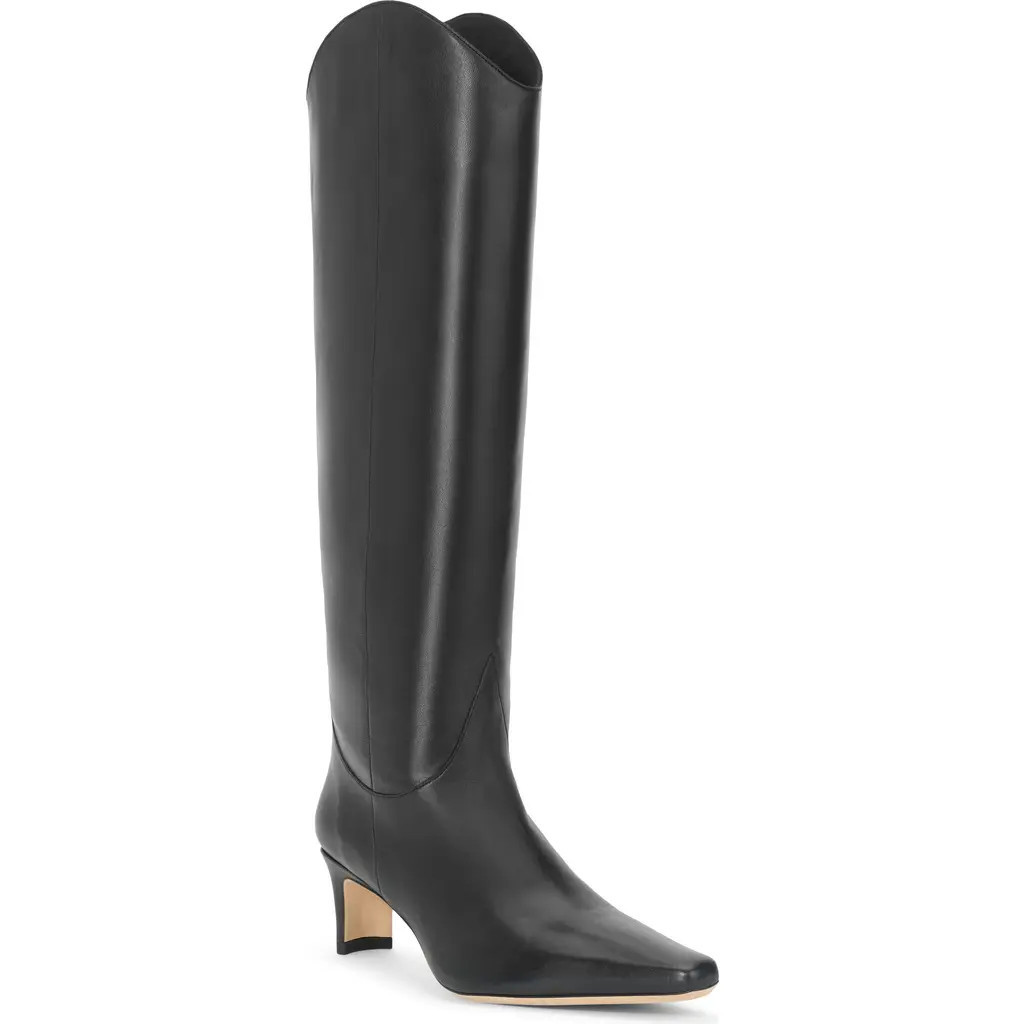 STAUD Wally Western Boot in Black Leather at Nordstrom, Size 8Us | Nordstrom