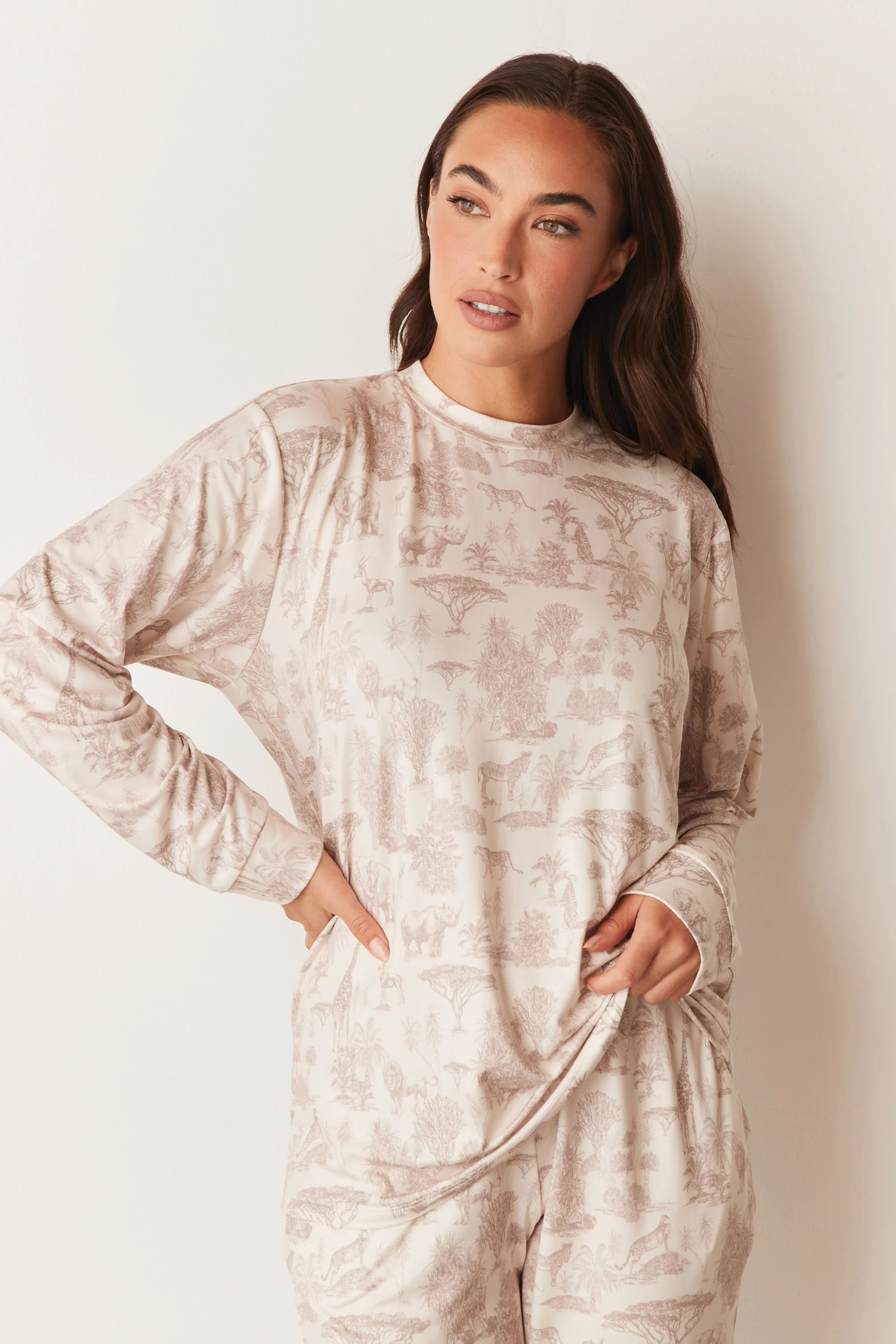 PARKER CREWNECK | SAFARI TOILE | MASONgrey