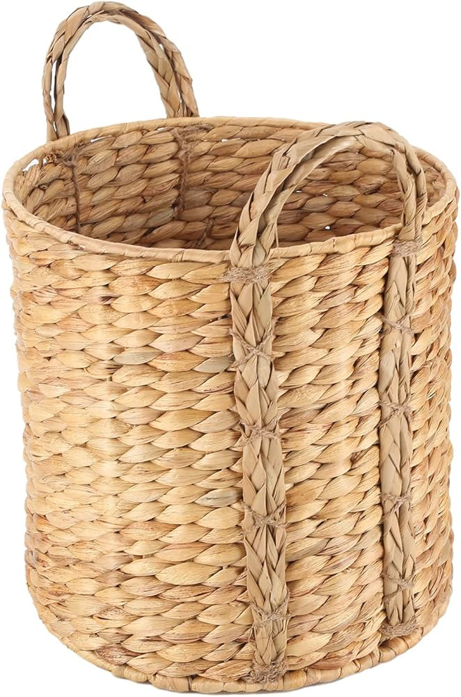 JLKIMZVO Multi-purpose seaweed belly basket with handle - washing basket, water hyacinth woven ba... | Amazon (US)