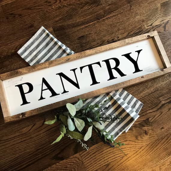 PANTRY farmhouse sign. Fixer Upper. Rustic. Modern Farmhouse.  Distressed sign. FREE SHIPPING. 24... | Etsy (US)