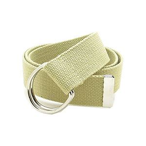 Canvas Web Belt Double D-Ring Buckle 1.5" Wide with Metal Tip Solid Color | Amazon (US)