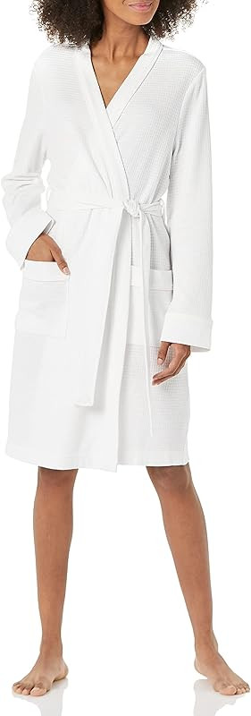 Amazon Essentials Women's Lightweight Waffle Mid-Length Robe (Available in Plus Size) | Amazon (US)