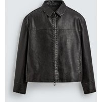 Zara - Giubbotto Finta Pelle Slavata - Marrone - S - Uomo | Zara IT