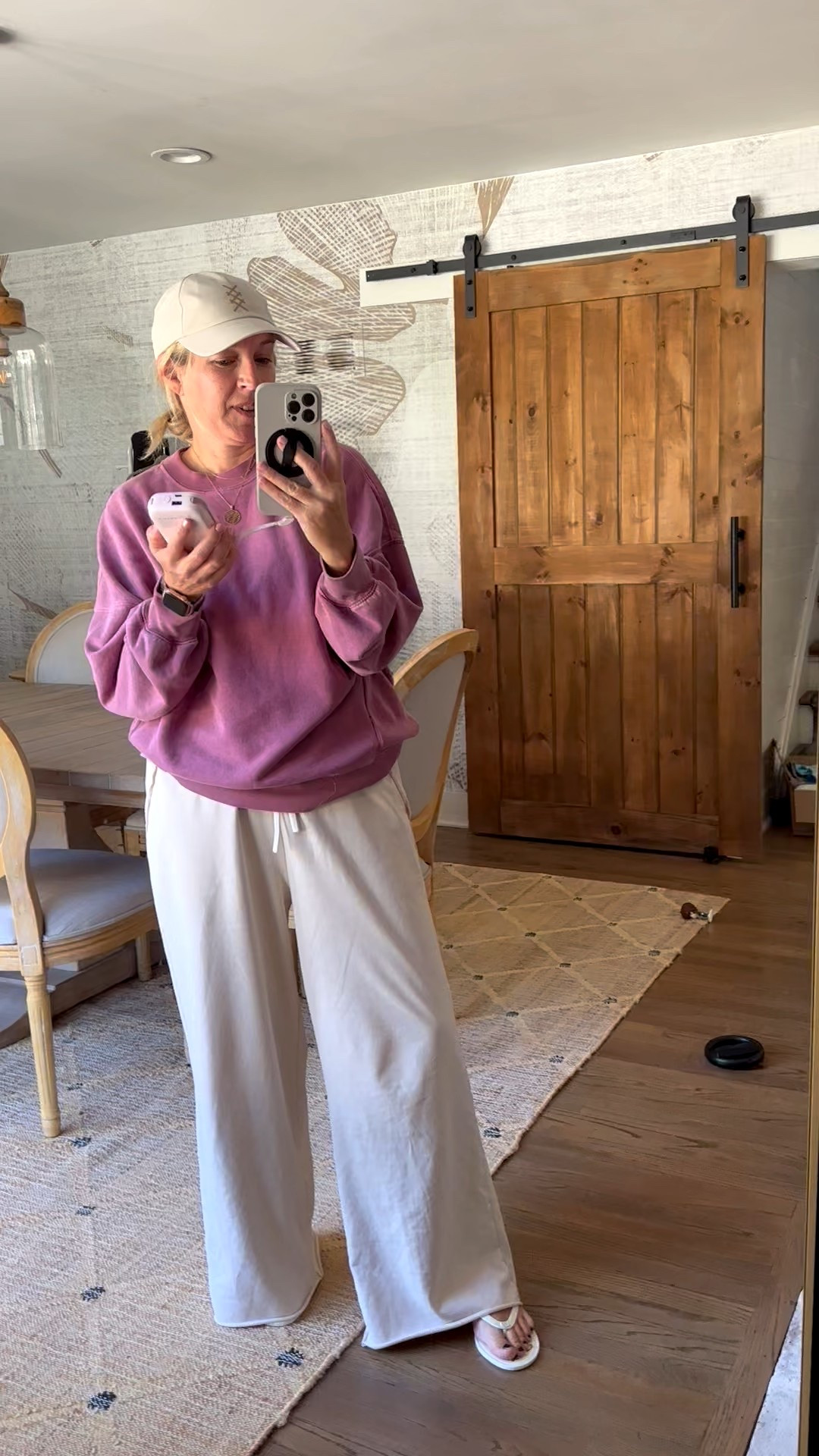 My very unaesthetic yet comfy AF fit for the day! Medium everything! Buttery soft, cozy, lightweight, smooth…the best. Tired from LTKCON and making it thru back to mom! 

Wide leg sweats, Sunday crew, rhone baseball hat, Z supply tee. 

#LTKCon #LTKFindsUnder50 #LTKStyleTip