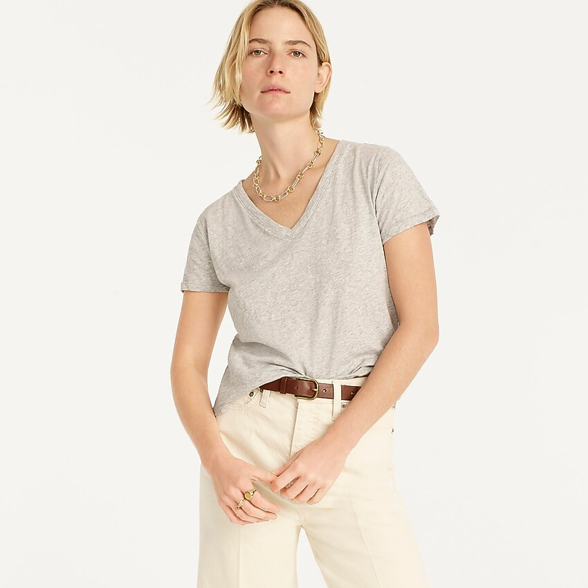 New vintage cotton V-neck T-shirt | J. Crew US