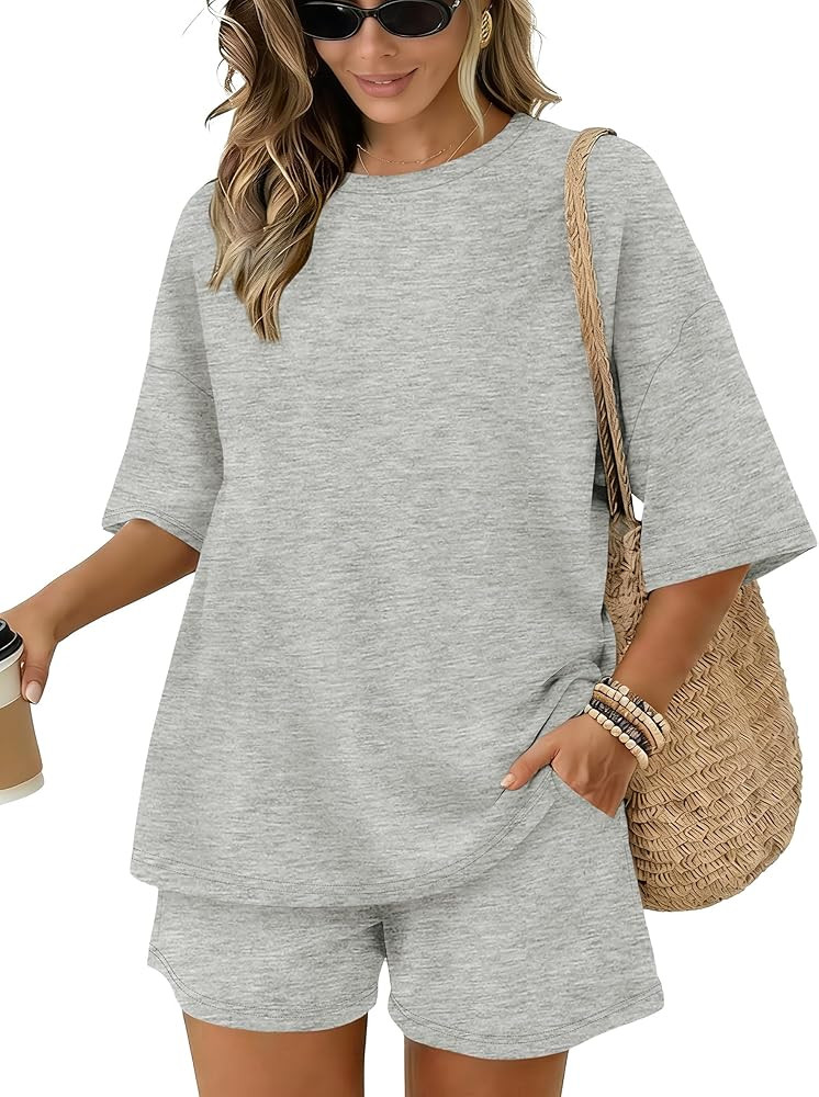 Sampeel Womens 2 Piece Sets 3/4 Sleeve Oversized Tops Lounge Sets Loungewear Business Casual Summ... | Amazon (US)