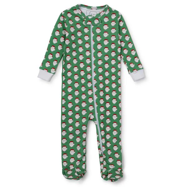 Parker Pima Cotton Zipper Pajama - Hey Santa | Lila and Hayes