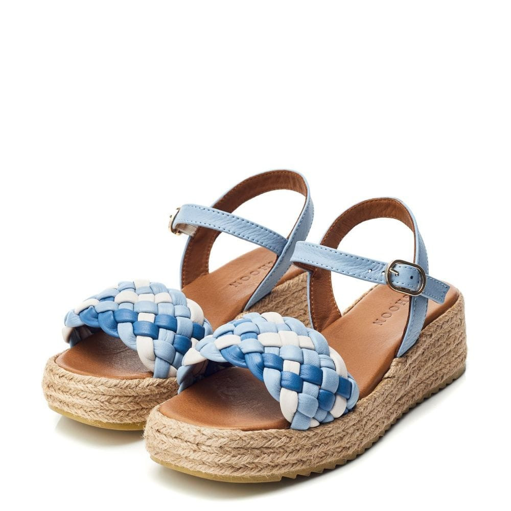 Sh Adrienne Blue Leather | Moda in Pelle UK