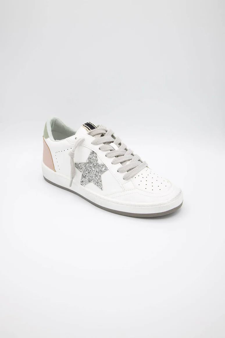 Shu Shop Paz Sneakers for Women in White Silver | Glik's