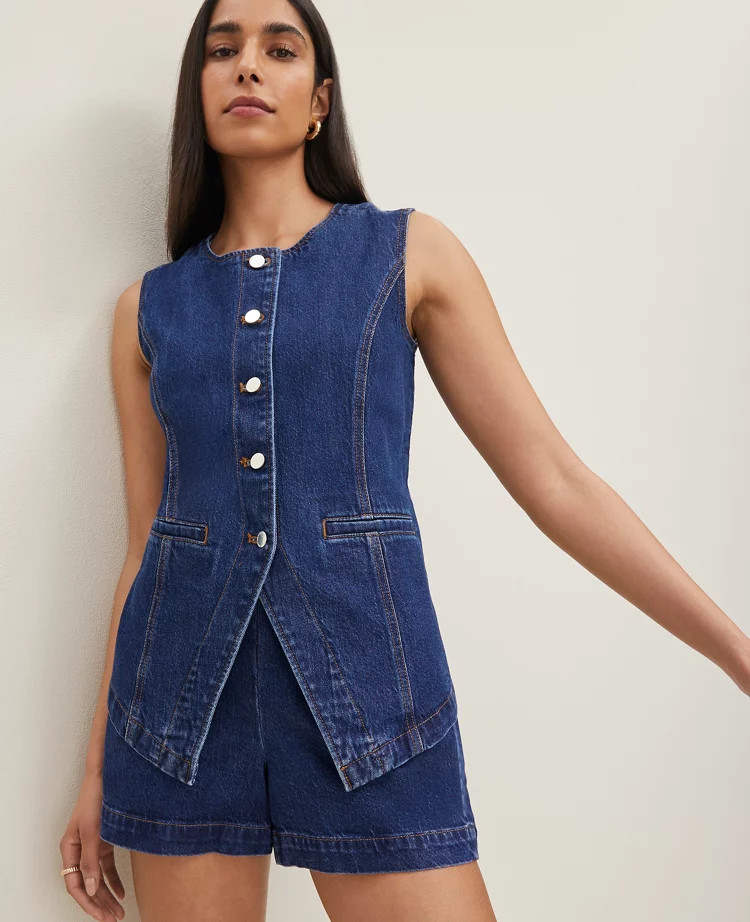 Refined Denim Vest | Ann Taylor | Ann Taylor