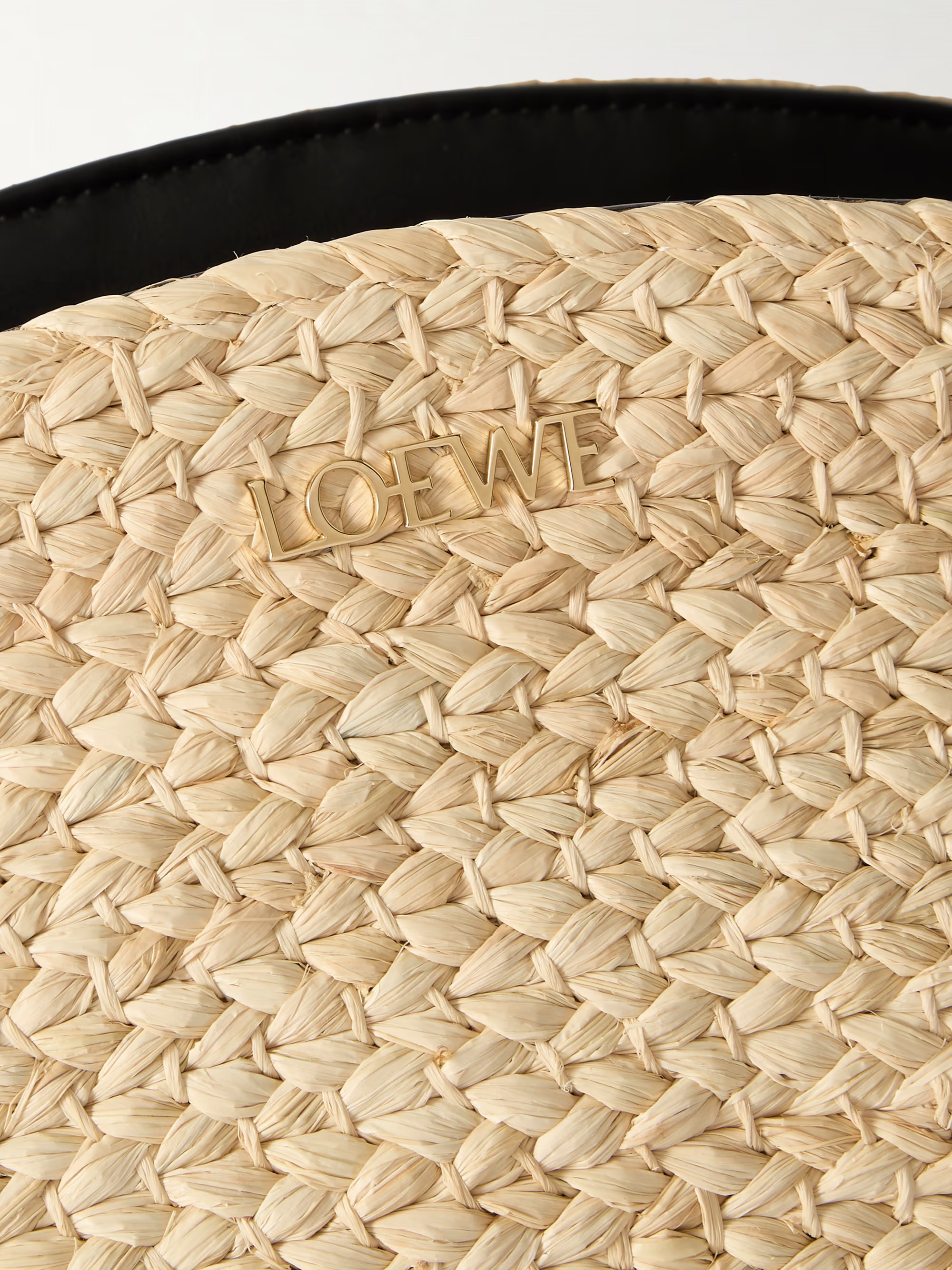 Paseo Large leather-trimmed raffia tote | NET-A-PORTER (UK & EU)