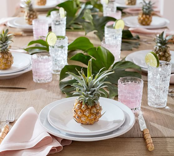 Classic Belgian Flax Linen Hemstitch Napkins | Pottery Barn (US)