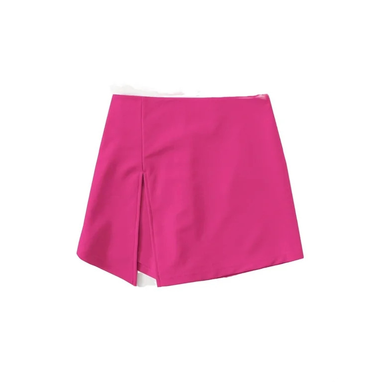 Casual Skort Hot Pink Plus Size Shorts (Women's) | Walmart (US)