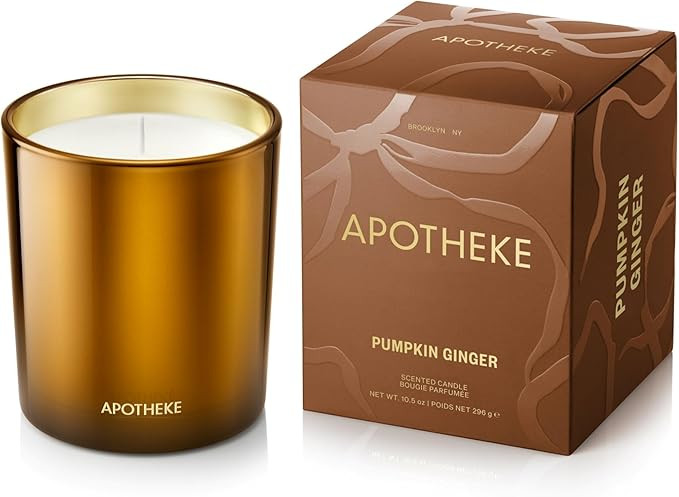 Apotheke 3-Wick Scented Candles for Home, Pumpkin Ginger - 10.5 oz Seasonal Soy Wax Jar Candle - ... | Amazon (US)