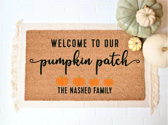 Pumpkin Patch Personalized Door Mat Hey Pumpkin Doormat | Etsy | Etsy (US)