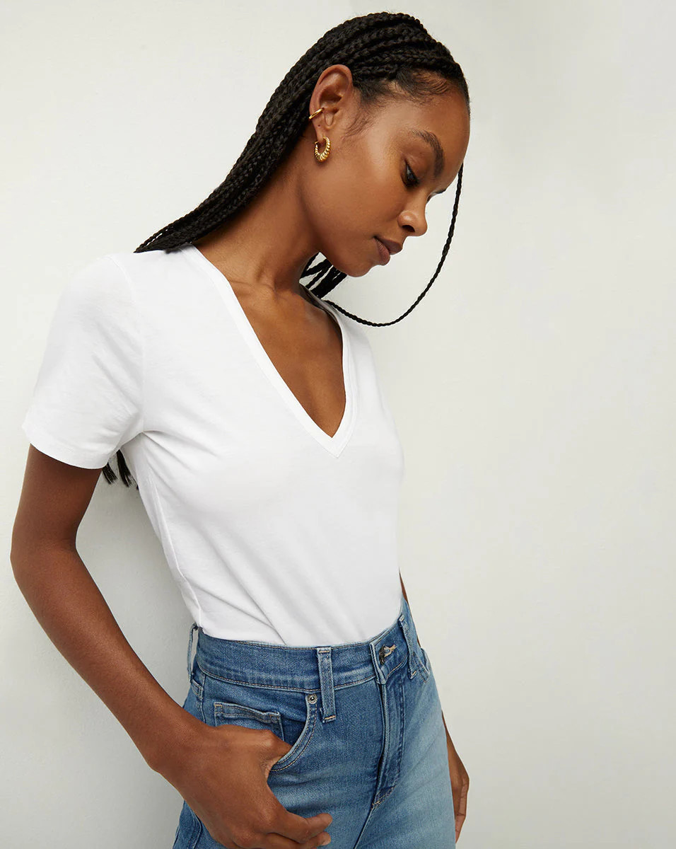 Cindy V-Neck Tee | Veronica Beard