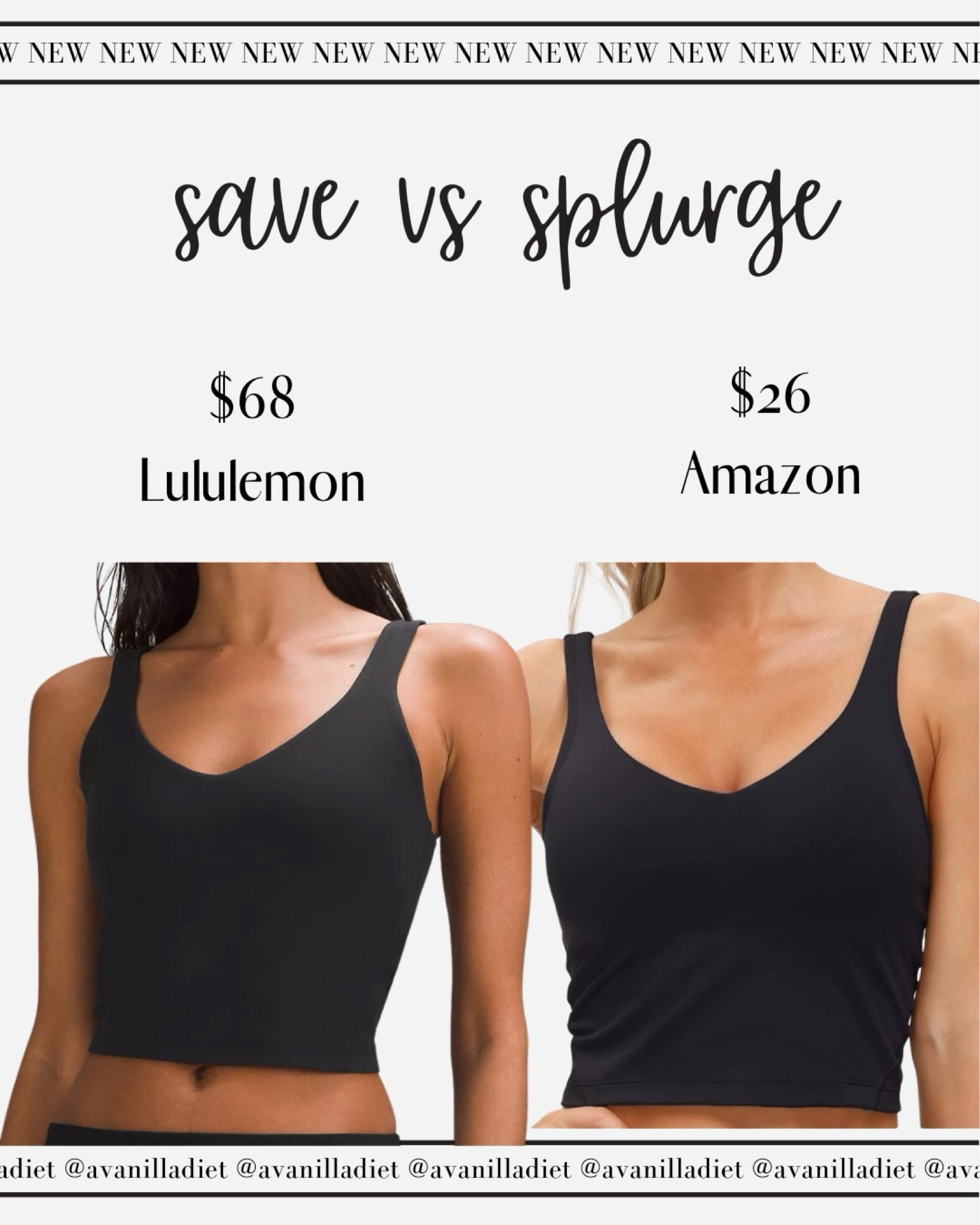 Save vs. splurge ✨ 

#lululemon
#amazon
#amazonfinds 
#affordablefinds 
#amazonfashion 

#LTKActive #LTKfitness #LTKfindsunder50