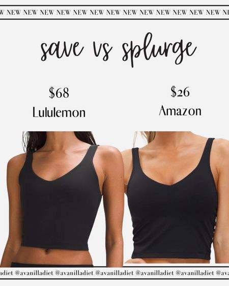 Save vs. splurge ✨ 

#lululemon
#amazon
#amazonfinds 
#affordablefinds 
#amazonfashion 

#LTKActive #LTKfitness #LTKfindsunder50