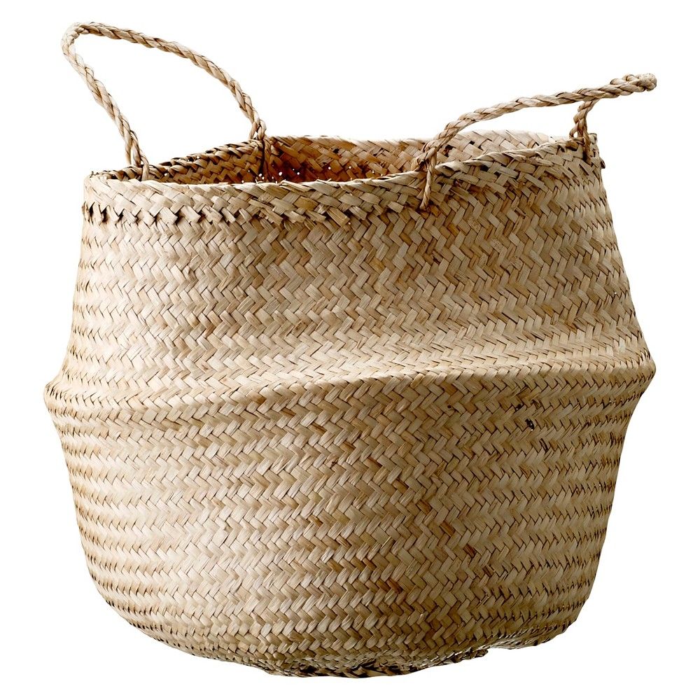 Seagrass Basket With Handles (13.75"") - Natural - 3R Studios, White | Target