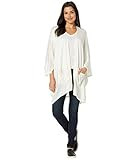 Collection XIIX Women's Lightweight Knit Kimono, White, One Size | Amazon (US)