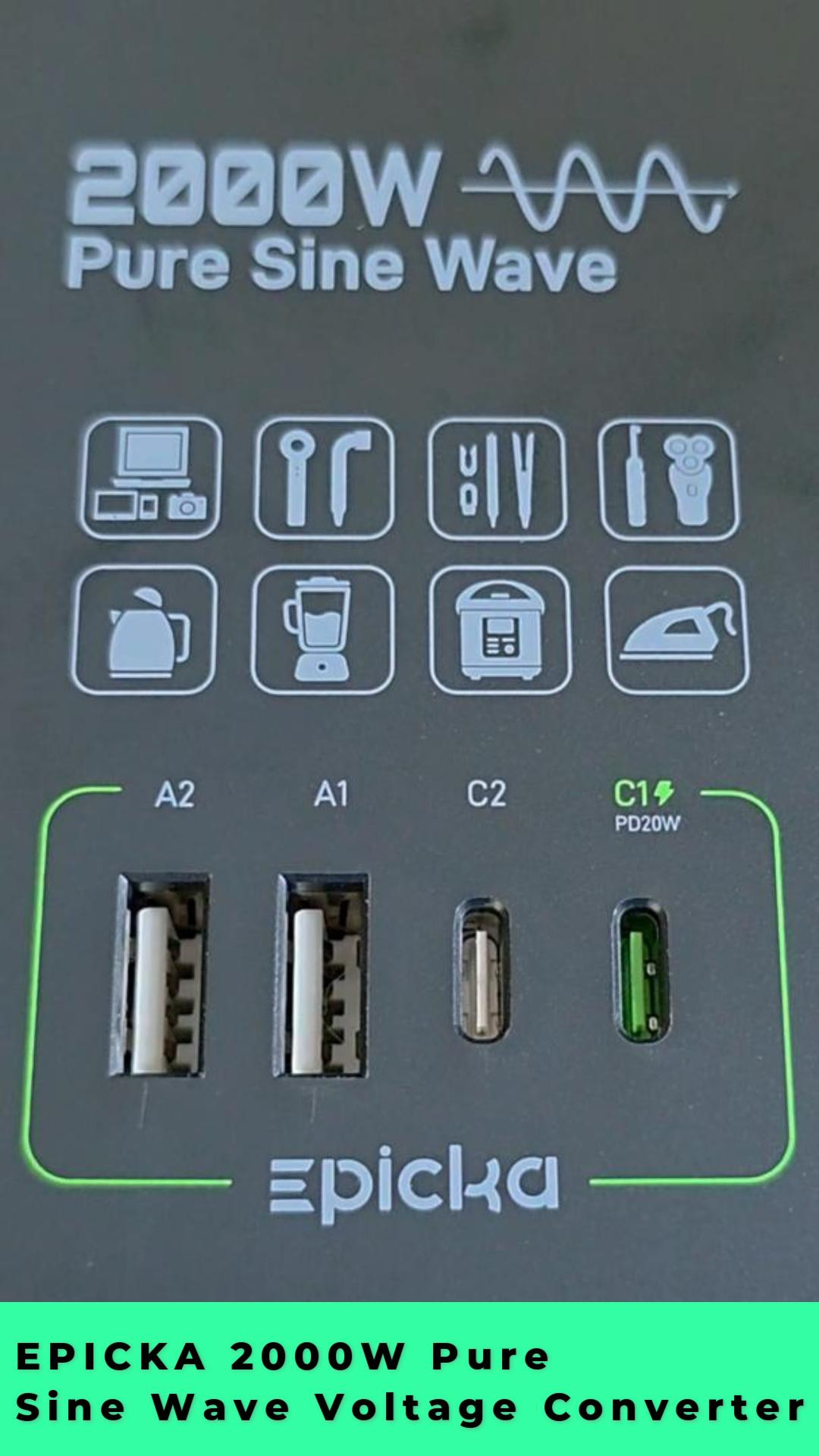 The ultimate international travel companion for US appliances. The EPICKA 2000W Pure Sine Wave Voltage Converter transforms 220V–240V electricity down to safe 110V–120V power, providing a steady pure sine wave output suitable for sensitive heating tools and electronics. 

 #LTKTravel