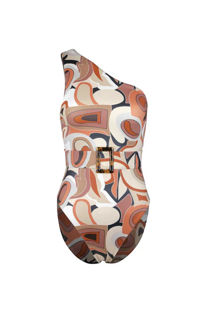 Celine One Shoulder One Piece (Desert Geo) | SAME