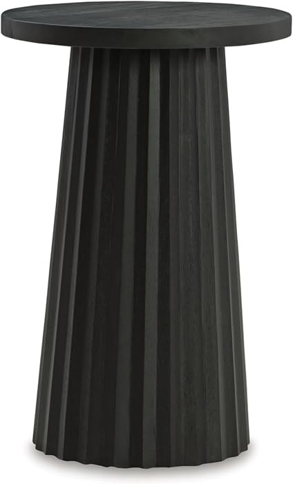 Signature Design by Ashley Ceilby Modern Accent Table with Fluted Base Design Wire-Brushed Effect... | Amazon (US)