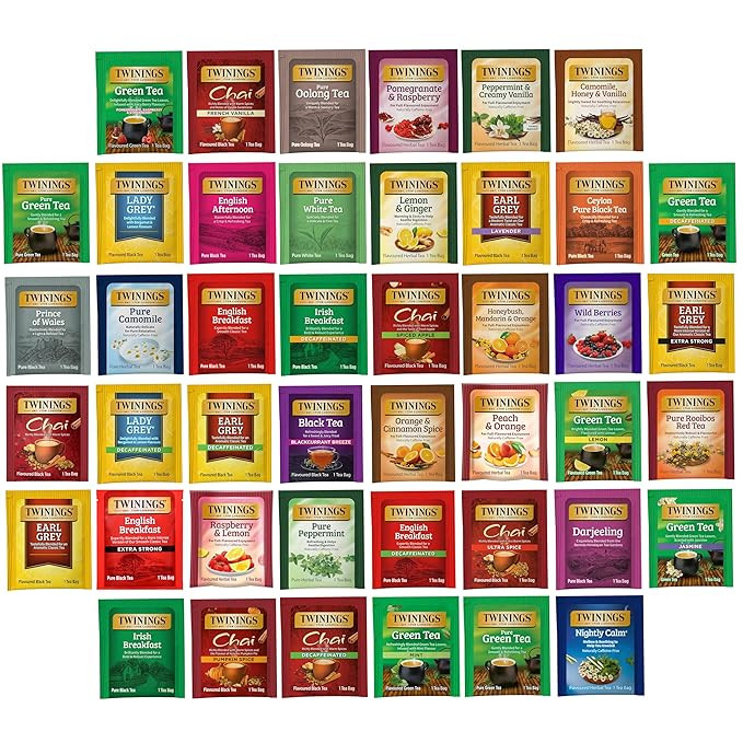 Twinings Tea Bag Sampler Assortment, Variety Pack (44 Count), 44 Unique Flavours for Tea Lovers: ... | Amazon (US)