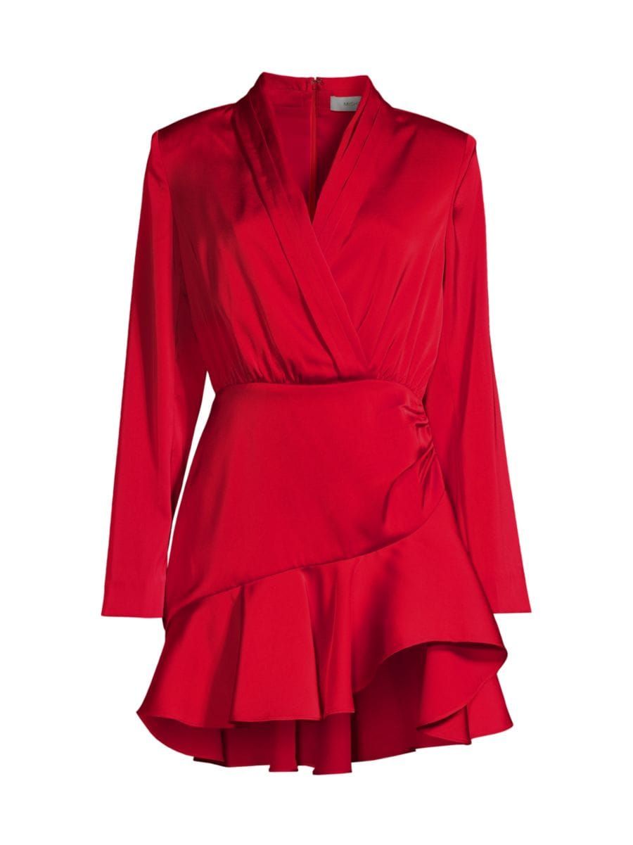 Ludovica Ruched Satin Minidress | Saks Fifth Avenue