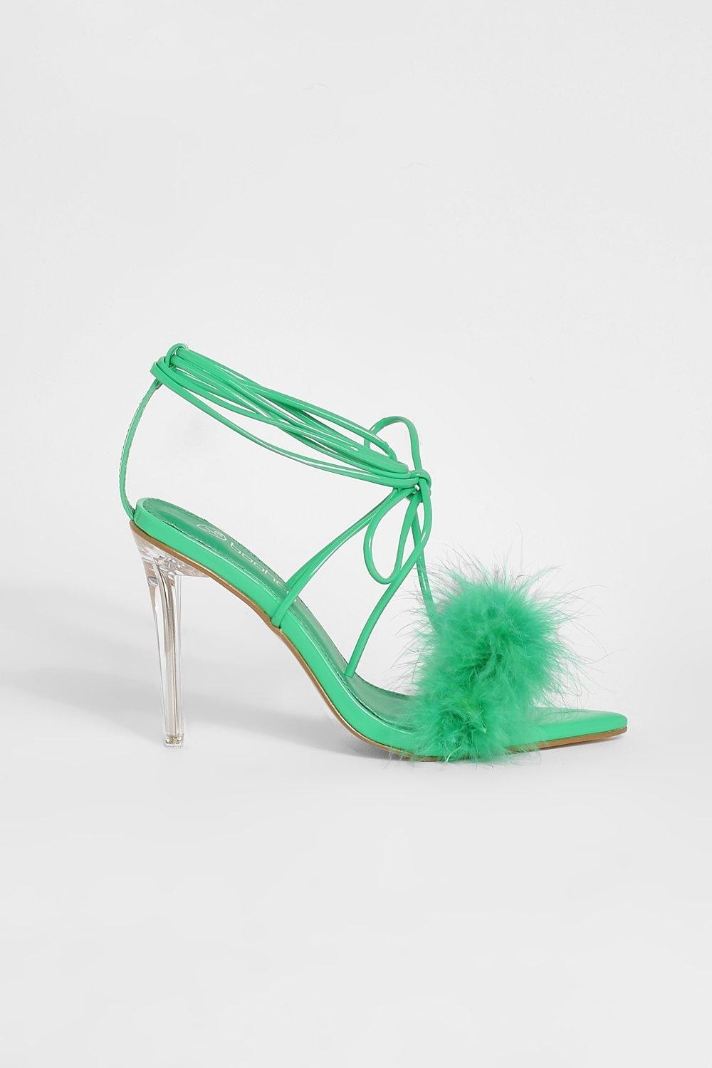 Feather Wrap Up Heel | Boohoo.com (US & CA)