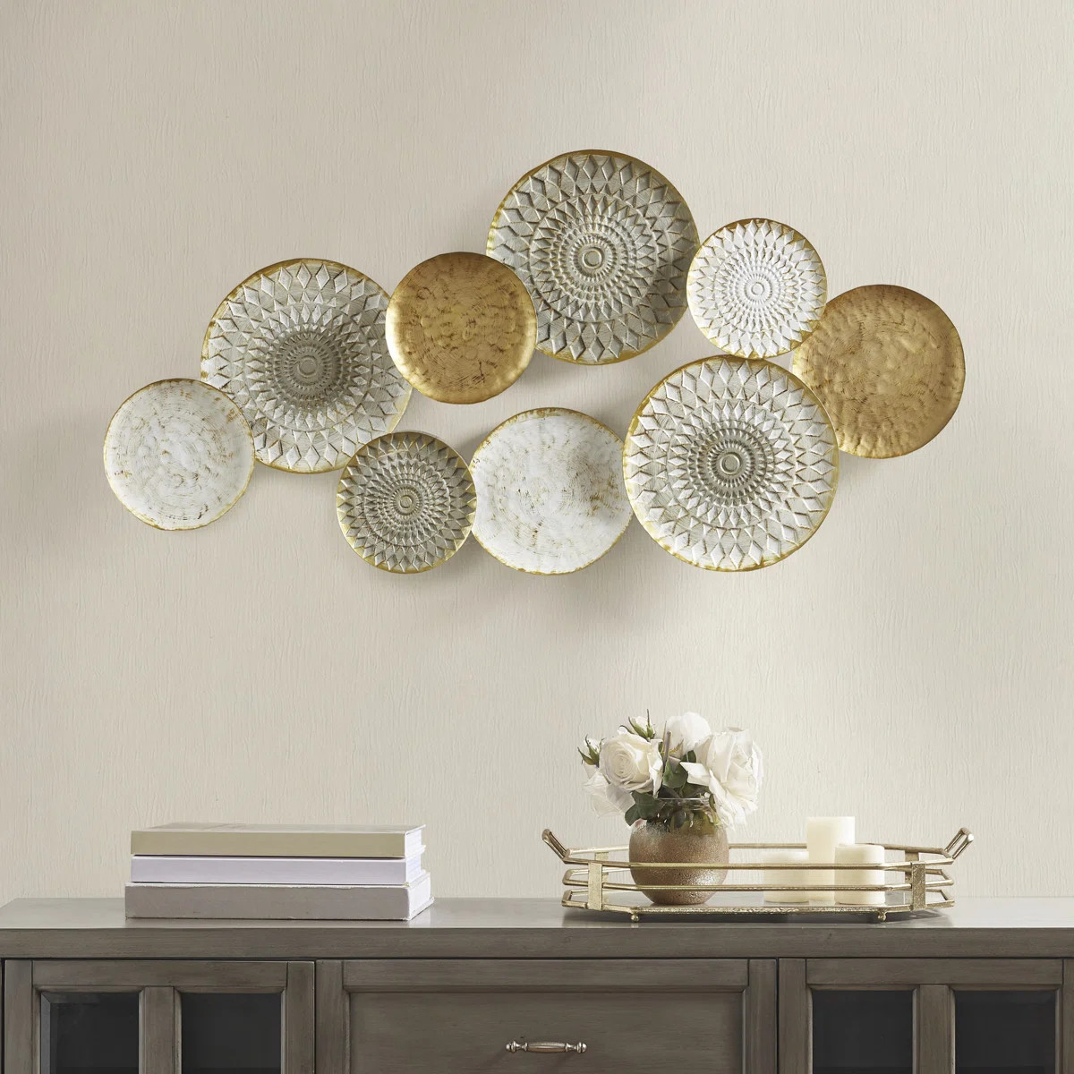 Legion Multi-colored Geometric Metal Discs Wall D\u00e9cor | Wayfair North America