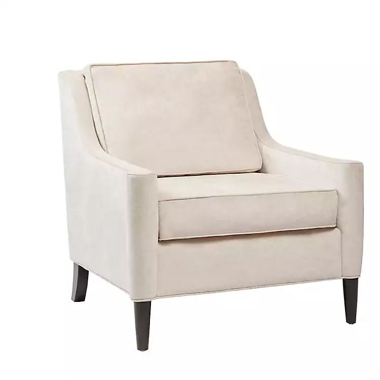 Cream Swoop Arms Upholstered Armchair | Kirkland's Home