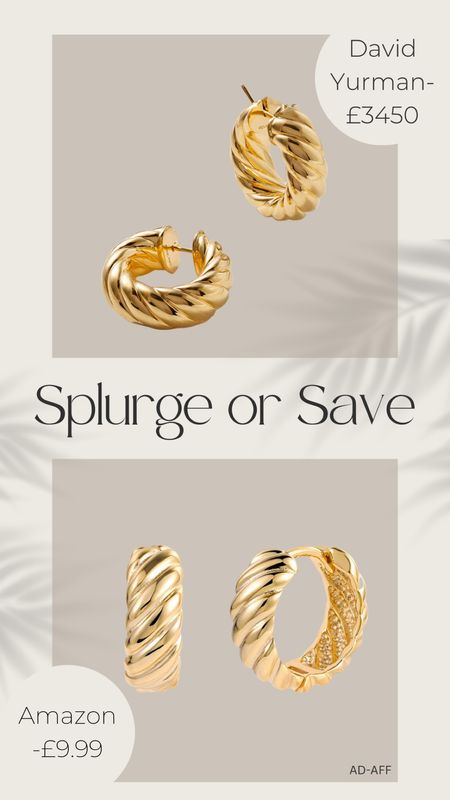 Splurge or Save 🤍
Gold twisted hoops 🤍

#LTKstyletip #LTKsalealert #LTKGiftGuide